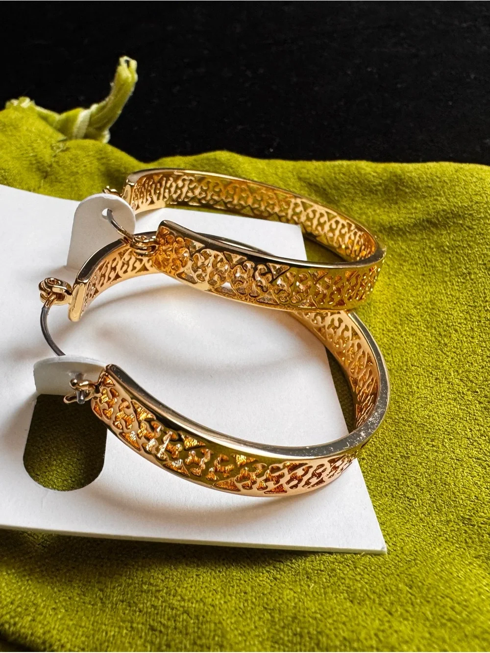 Tory Burch Gold-Tone Filigree Hoop Earrings - Women Jewelry